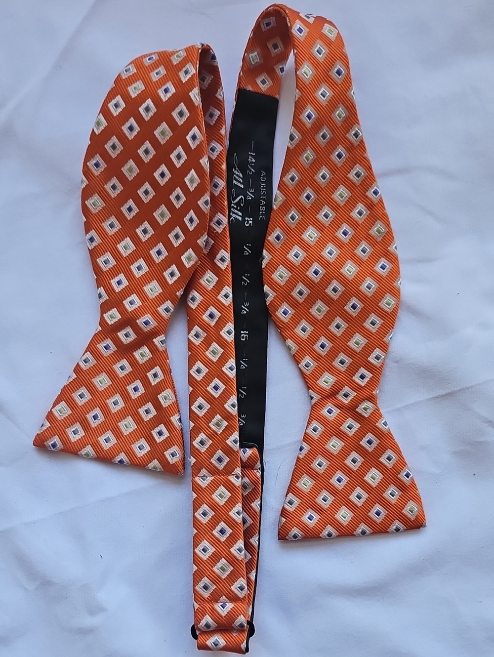 Rooster Silk Multi-color Geometric Bowtie